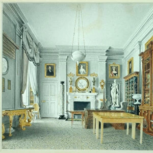 The Morning Room, Chatsworth, 1822 (w / c on paper)