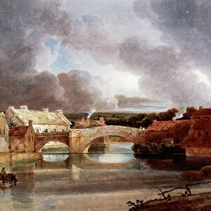Morpeth Bridge, about 1802 (Ink and watercolour)