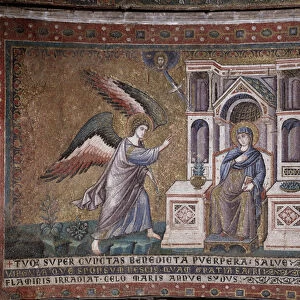 The Mosaic Annunciation of the apse of Pietro Cavallini (active around 1273-1330
