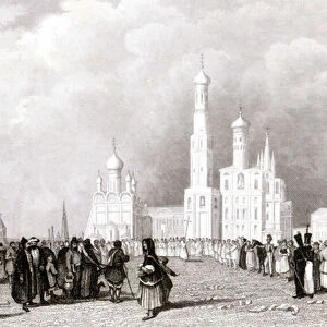Moscow. Church of Ivan Velik, 19th century engraving