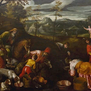 Moses Striking Water from the Rock par Bassano, Jacopo, il vecchio (ca
