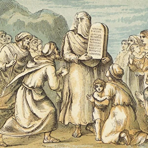 Moses Veiled (coloured engraving)