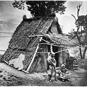 Mountain Hut, Province of Huzeh, c. 1867-72 (b / w photo)
