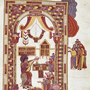 Mozarabic Art: "the temple of Jerusalem, Aaron is represented as a high