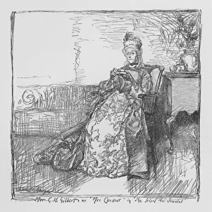 Mrs G H Gilbert as Mrs Candour, The School For Scandal (litho)