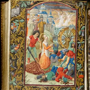 Ms 268 f. 140v Martyrdom of Saint Catherine, c. 1475 (ink on parchment)