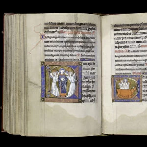 MS 300 f202v-203r, Suffrage to St Denis and Suffrage to St Eustace