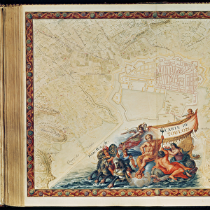 Ms. 987, Vol. 2 fol. 63 Plan of Toulon, from the Atlas Louis XIV, 1683-88