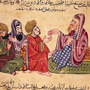 MS Ahmed III 3206 Solon (638-559 BC) Teaching, illustration from Kitab Mukhtar