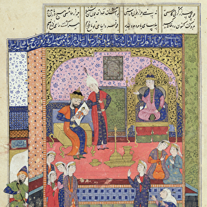 Ms D-184 fol. 381a Interior of the King of Persias Palace, illustration