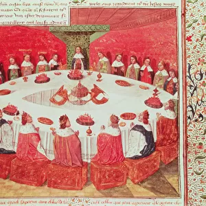Ms Fr 112 f. 5 The Round Table and the Holy Grail, from the