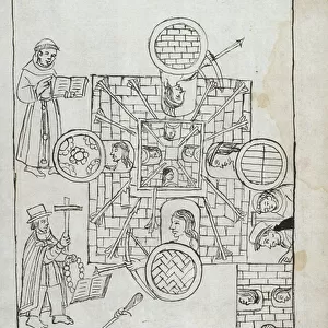Ms Hunter 242 f. 317r The Spanish Conquest, from Historia de Tlaxcala