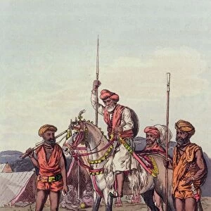A Muhunt and Gosaeens, from A Mahratta Camp, 5th April 1813 (colour engraving)