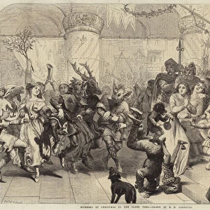 Mummers at Christmas in the Olden Time (engraving)