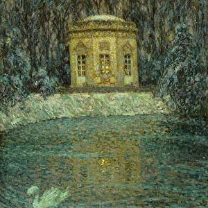The Music Pavilion Under the Snow (oil on canvas)
