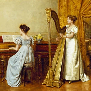 The Music Room (oil on panel)