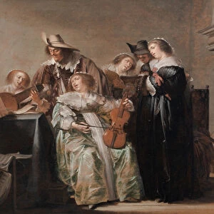 A Musical Company, 1635-36 (oil on panel)