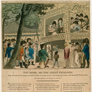 Musical score; The Romp; or, The Great Catalani (coloured engraving)
