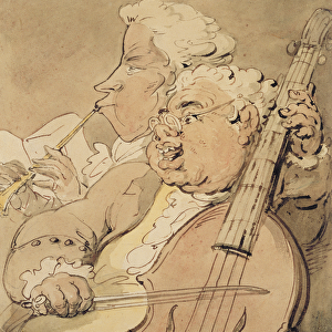 Two Musicians, c. 1774 (w / c on paper)