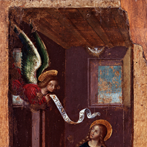Mysteries of the Rosary: the Annunciation (Wood Painting, 1512-1513)