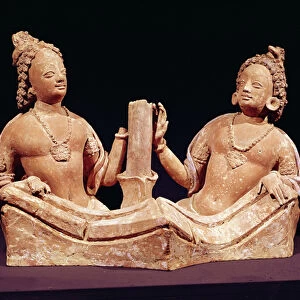 Two Naga, from Fondukistan (terracotta)