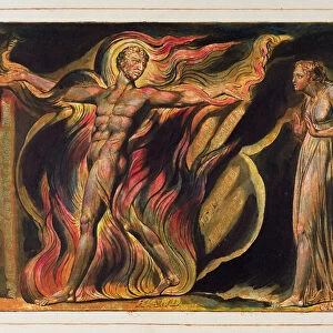A Naked Man in Flames, plate 26 from Jerusalem, 1804-20 (etching printed