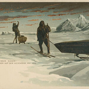 Nansens Fram expedition, May 1896 (colour litho)