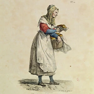 The Nanterre Cake Seller, number 10 from The Cries of Paris series, engraved