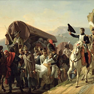 Napoleon (1769-1821) Pays Homage to the Courage of the Wounded, 1806 (oil on canvas)