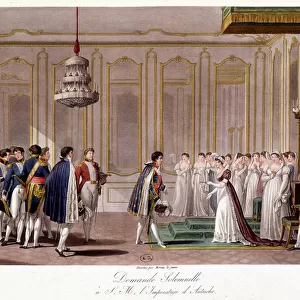 Napoleon asks Marie Louise in marriage to the Impress of Austria - in "