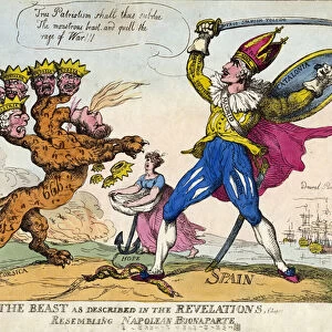 Napoleon depicted as the Beast of the Revelation, 1808 (engraving)