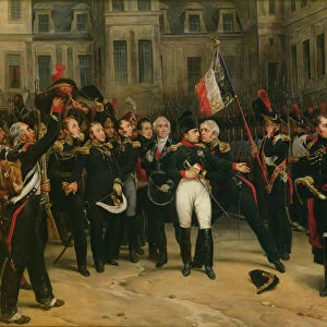 Napoleon I (1769-1821) Bidding Farewell to the Imperial Guard in the Cheval-Blanc