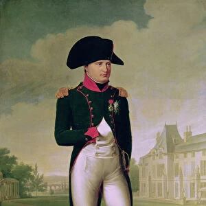 Napoleon I (1769-1821) in Front of the Chateau de Malmaison, 1804 (oil on canvas)