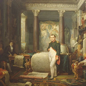 Napoleon in his office (oil on canvas)