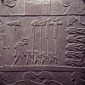 The Narmer Palette: ceremonial palette depicting King Narmer
