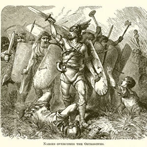 Narses overcomes the Ostrogoths (engraving)