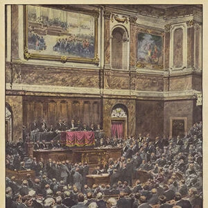The National Assembly (Senators and Deputies) that elected, in Versailles, the new President of the... (colour litho)