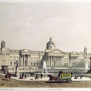The National Gallery with Nelsons Column (litho)