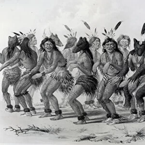 Native American Bear Dance, engraved by John McGahey (engraving)