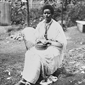 Native of Ethiopia, c. 1900 (b / w photo)