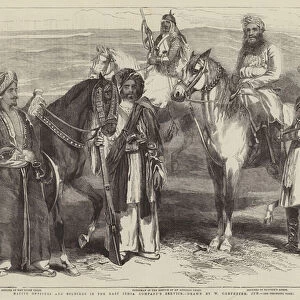Native Officers and Soldiers in the East India Companys Service (engraving)