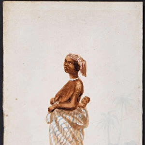 Native woman, Sierra Leone (w / c on paper)