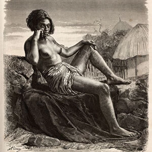 Native woman of Taio-Hae (or Taio Hae), in the archipelago of the Marquises