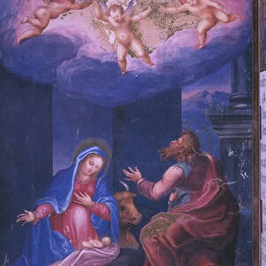 Nativity, from a facsimile of the Breviary of King Philip II of Spain, 1569 (parchment)