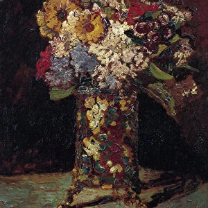 "Nature morte de bouquet de fleurs"(Flower still life) Peinture de Adolphe Thomas Joseph Monticelli (1824-1886) 1875 Van Gogh Museum, Amsterdam