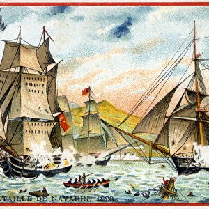 Navarin Battle of the Triple Alliance against the Turkish-Egyptian Fleet on October 28