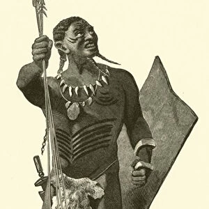 Ndiayai, King of the Fans (engraving)