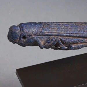 Near Eastern amulet of a grasshopper (lapis lazuli)
