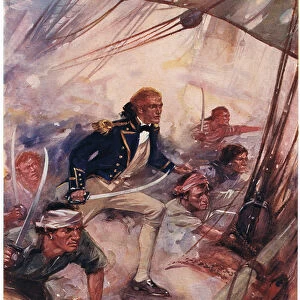 Nelson Boarding the San Josef at the Battle of St Vincent