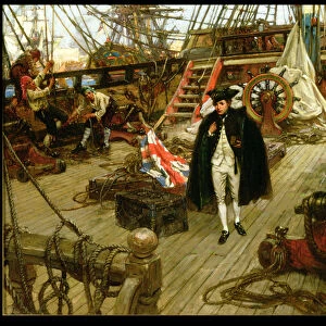 Nelsons First Day in the Navy (oil on canvas)